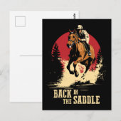 Carte Postale Retour Dans La Selle - Course À Cheval (Devant / Derrière)