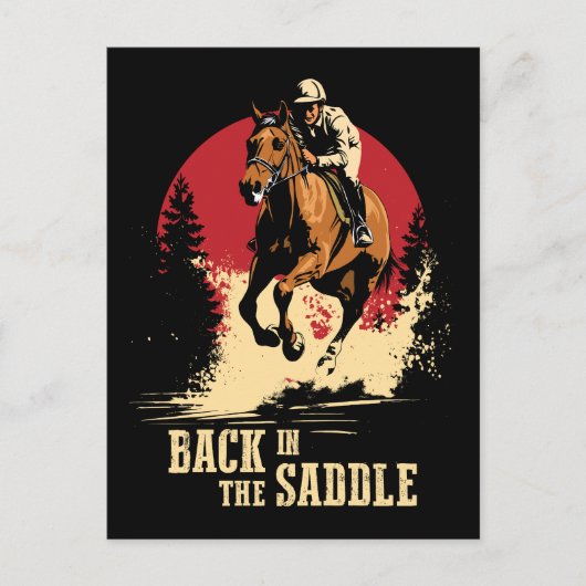 Carte Postale Retour Dans La Selle - Course À Cheval (Devant)
