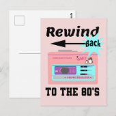 Carte Postale Retour dans les années 80 (Devant / Derrière)