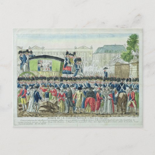 Carte Postale Retour de la famille royale française à Paris (Devant)