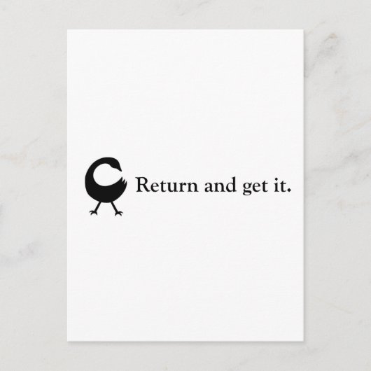 Carte Postale Retour de Sankofa le "et l'obtiennent. " (Devant)