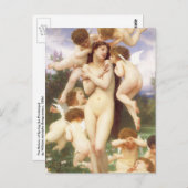 Carte Postale Retour du printemps (Le Printemps) par Bouguereau (Devant / Derrière)
