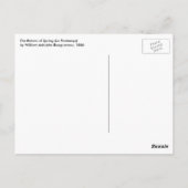 Carte Postale Retour du printemps (Le Printemps) par Bouguereau (Dos)