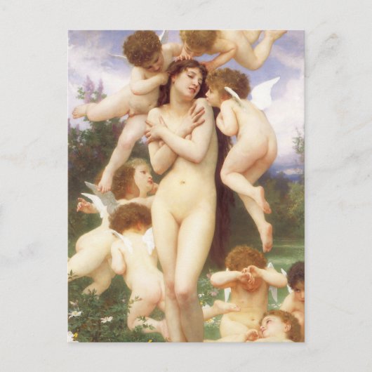 Carte Postale Retour du printemps (Le Printemps) par Bouguereau (Devant)