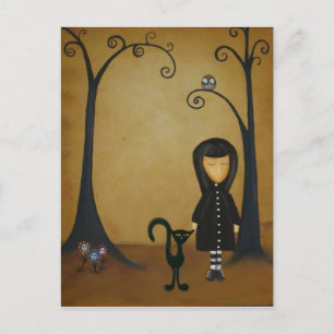 Carte Postale Retour en noir