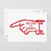 Carte Postale Retourné à l'envoyeur (Devant / Derrière)