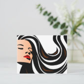 Carte Postale Retourne mes cheveux. (Debout devant)