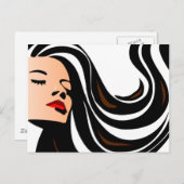 Carte Postale Retourne mes cheveux. (Devant / Derrière)