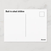 Carte Postale Retourner à l'école avec enseignant (Dos)