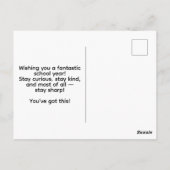 Carte Postale Retourner à l'école Restez pointu hérisson minimal (Dos)