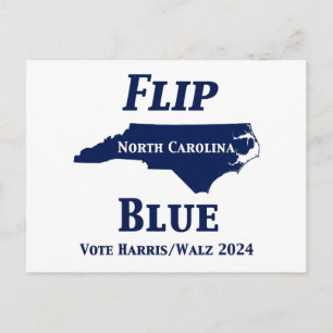 Carte Postale Retourner le bleu de Caroline du Nord en 2024