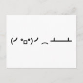 Carte Postale Retourner le tableau Ascii Emoticon (Devant)