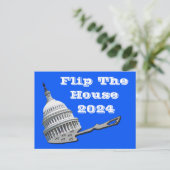 Carte Postale Retourner Le Vote De La Chambre Bleu 2024 (Debout devant)