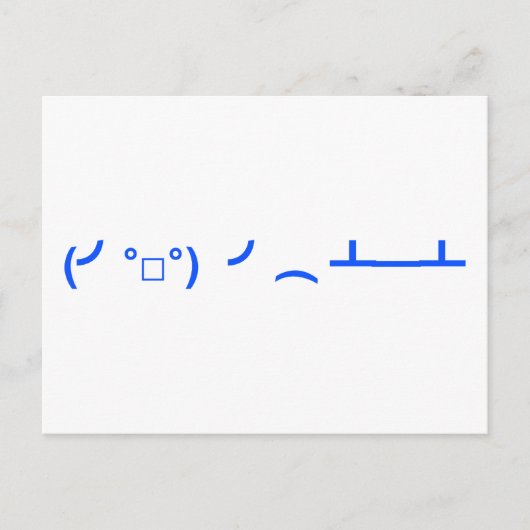 Carte Postale Retourner les tables Mème Emoticon (Devant)