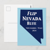 Carte Postale Retourner Nevada Blue en 2024 (Devant / Derrière)