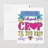 Carte Postale Retrait de scrapbooking Retraite Crop Jusqu'à la s (Devant / Derrière)