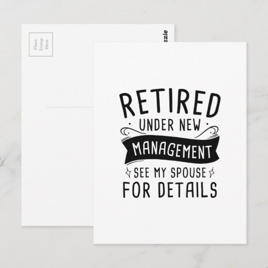 Carte Postale Retraité (Devant / Derrière)