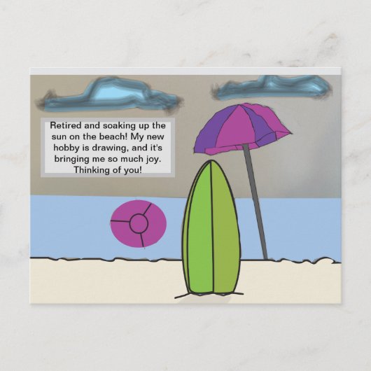 Carte Postale Retraite (Devant)