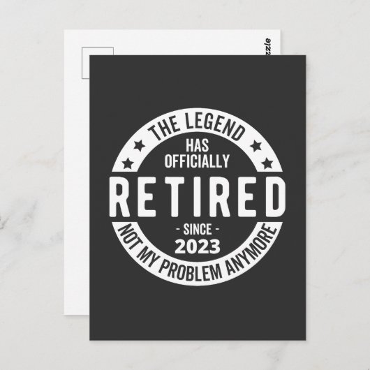 Carte Postale retraité 2023 (Devant / Derrière)