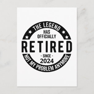 Carte Postale Retraité 2024 Pas Mon Problème Plus, Drôle