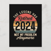 Carte Postale Retraité 2024 Plus Mon Problème (Devant)