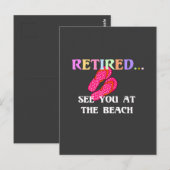 Carte Postale Retraité... À vous voir à la plage, (Devant / Derrière)