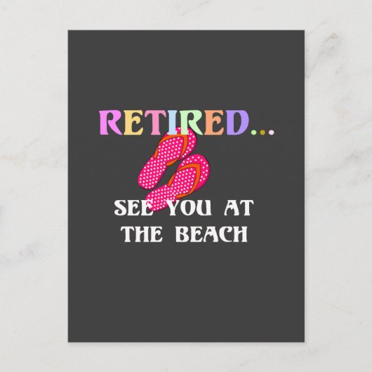 Carte Postale Retraité... À vous voir à la plage, (Devant)