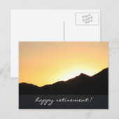 Carte Postale retraite au coucher du soleil (Devant / Derrière)