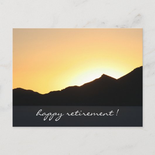 Carte Postale retraite au coucher du soleil (Devant)