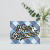 Carte Postale Retraite Bleue Joyeuse (Debout devant)