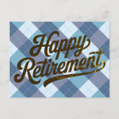 Carte Postale Retraite Bleue Joyeuse (Devant)