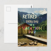 Carte Postale Retraité - Chaque jour est un jour de vacances (Devant / Derrière)