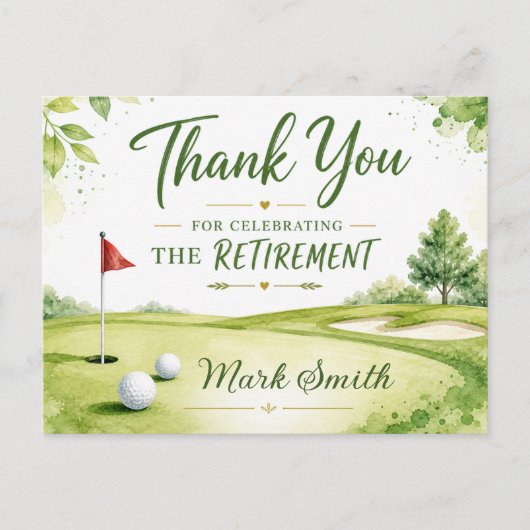 Carte Postale Retraite de golf (Devant)