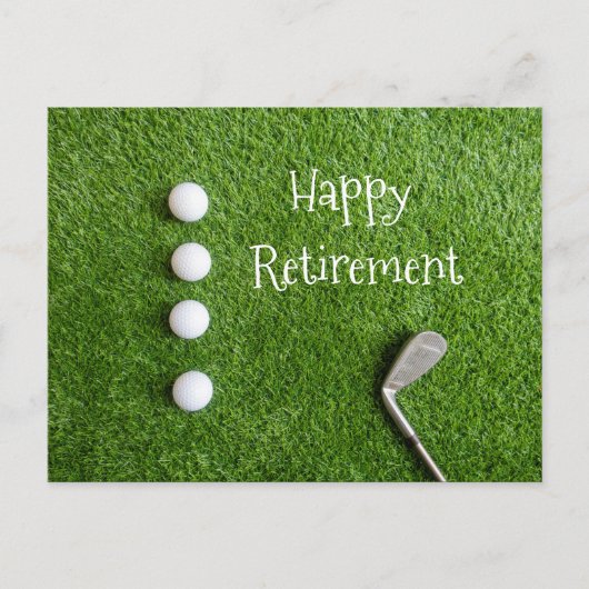 Carte Postale Retraite de golf au golfeur avec balle de golf sur (Devant)