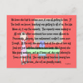 Carte Postale Retraite de l'enseignant "Gone Bonkers" Histoire C (Devant)