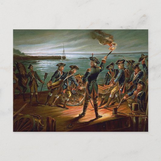 Carte Postale Retraite de Long Island, 1776 (Devant)