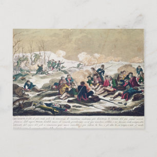 Carte Postale Retraite de Moscou, gravée par J. Hassell