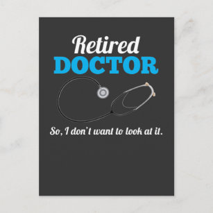 Carte Postale Retraité Docteur Mari Stethoscope Pensioner Papa