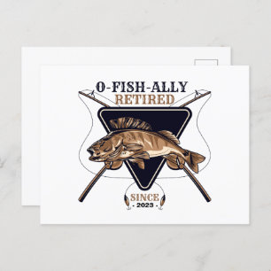 Carte Postale Retraite drôle Personnalisée Ofish Retraité
