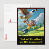 CARTE POSTALE " RETRAITÉ ET HEUREUX " (Devant / Derrière)