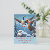 CARTE POSTALE " RETRAITÉ ET HEUREUX " (Debout devant)