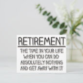Carte Postale Retraite : Heure de ne faire rien (Debout devant)