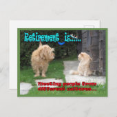 Carte Postale Retraite : maintenant vous pouvez élargir vos hori (Devant / Derrière)
