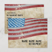 Carte Postale Retraite militaire, Armée, parti de retraite (Devant / Derrière)