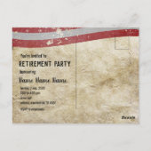 Carte Postale Retraite militaire, Armée, parti de retraite (Dos)