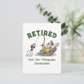 Carte Postale Retraité Pas Mon Problème Plus De Pêche Drôle (Debout devant)