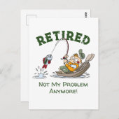 Carte Postale Retraité Pas Mon Problème Plus De Pêche Drôle (Devant / Derrière)
