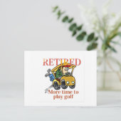 Carte Postale Retraité, plus de temps pour jouer au golf (Debout devant)