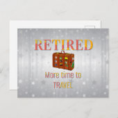 Carte Postale Retraité, plus de temps pour voyager (Devant / Derrière)