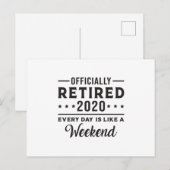 Carte Postale Retraite Retraité 2020 Cadeau Drôle Idée (Devant / Derrière)